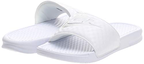 Nike Wmns Benassi JDI, Chanclas Niñas, Blanco (White/Metallic Silver 102), 35.5 EU