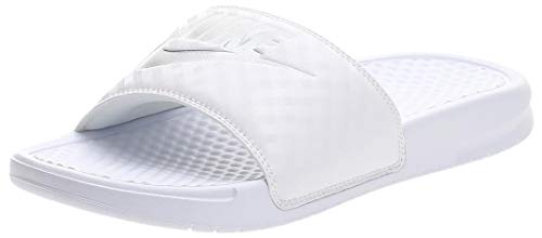 Nike Wmns Benassi JDI, Chanclas Niñas, Blanco (White/Metallic Silver 102), 35.5 EU