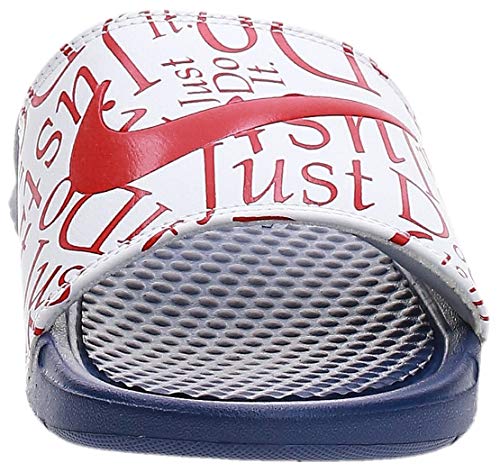 Nike Wmns Benassi JDI Print, Chanclas Mujer, Deep Royal Blue/University Red/White, 40.5 EU