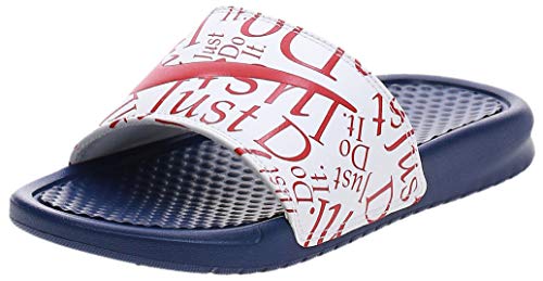 Nike Wmns Benassi JDI Print, Chanclas Mujer, Deep Royal Blue/University Red/White, 40.5 EU