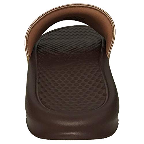 Nike Wmns Benassi JDI Print, Zapatos de Playa y Piscina Mujer, Multicolor (Mtlc Red Bronze/Mahogany Mink 900), 35.5 EU