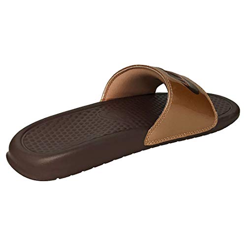 Nike Wmns Benassi JDI Print, Zapatos de Playa y Piscina Mujer, Multicolor (Mtlc Red Bronze/Mahogany Mink 900), 35.5 EU