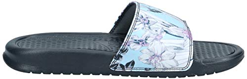 Nike Wmns Benassi JDI Print, Zapatos de Playa y Piscina para Mujer, Multicolor (Anthracite/Topaz Mist/Pink Rise 026), 35.5 EU
