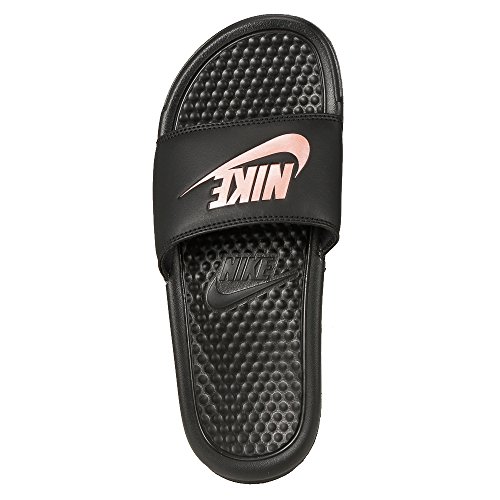 Nike Wmns Benassi JDI, Sandal Mujer, Black Rose Gold, 35.5 EU