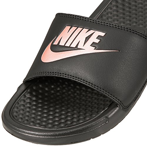 Nike Wmns Benassi JDI, Sandal Mujer, Black Rose Gold, 35.5 EU