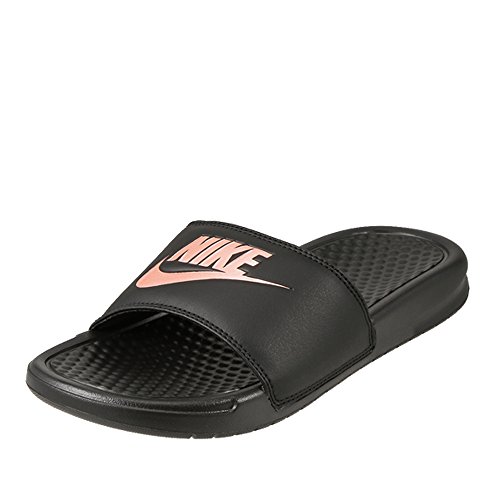 Nike Wmns Benassi JDI, Sandal Mujer, Black Rose Gold, 35.5 EU