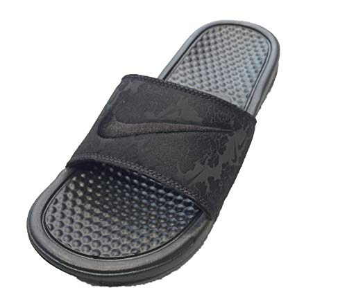 Nike Wmns Benassi JDI TXT Se, Zapatos de Playa y Piscina para Mujer, Multicolor (Black/Black/Oil Grey 000), 36.5 EU
