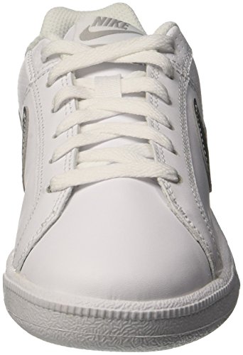 Nike Wmns Court Royale, Zapatillas de Gimnasia Mujer, Blanco (White / Metallic Silver), 36.5 EU