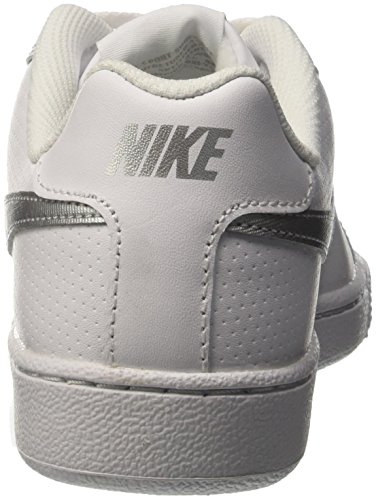 Nike Wmns Court Royale, Zapatillas de Gimnasia Mujer, Blanco (White / Metallic Silver), 36.5 EU