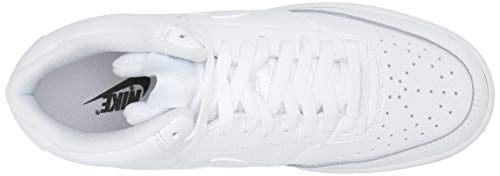 Nike Wmns Court Vision Mid, Zapatillas de Deporte Mujer, Blanco (White/White/White 100), 37.5 EU