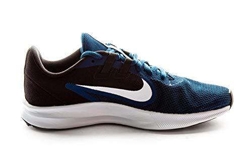 Nike Wmns Downshifter 9, Zapatilla De Correr para Mujer, Valerian Blue/White/Black/Vivid Purple, 37.5 EU