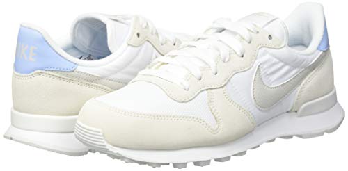 Nike Wmns Internationalist, Zapatillas para Correr Mujer, White Lt Bone Pale Ivory Summit White Baroque Brown Psychic Blue, 37.5 EU