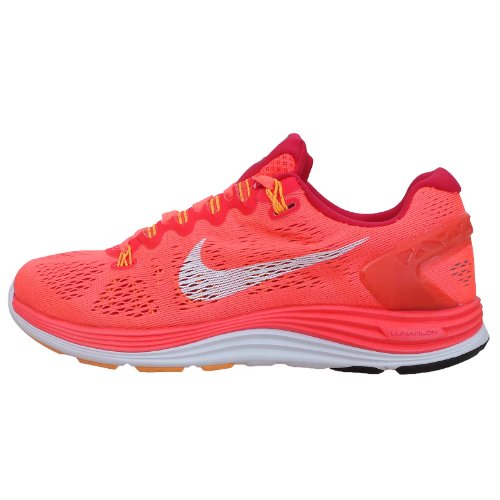 Nike Wmns Lunarglide+ 5, Zapatillas de Running Mujer, Naranja (LSR Crmsn/White-LGN Rd-ATMC MN), 38 1/2
