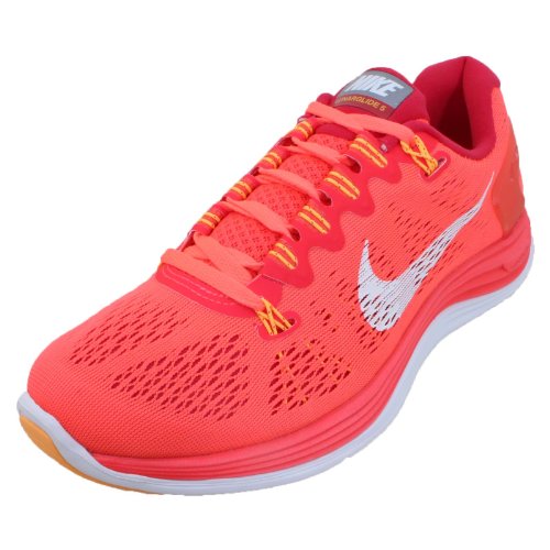 Nike Wmns Lunarglide+ 5, Zapatillas de Running Mujer, Naranja (LSR Crmsn/White-LGN Rd-ATMC MN), 38 1/2