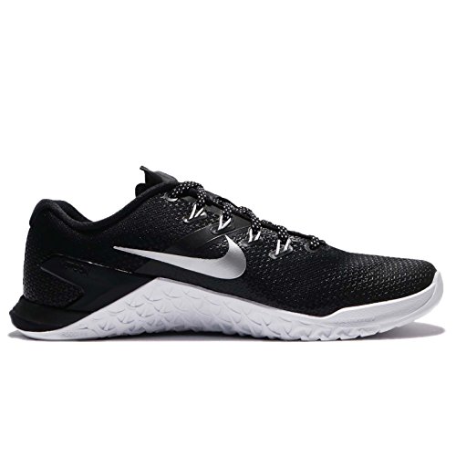 Nike Wmns Metcon 4, Zapatillas de Gimnasia Mujer, Negro (Black/Metallic Silver/White/Volt Glow 001), 42.5 EU