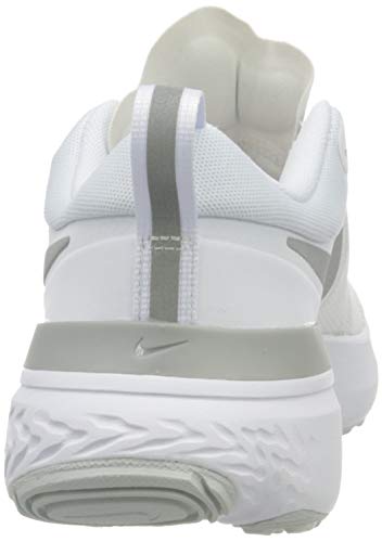 Nike Wmns React Miler, Zapatillas de Running Mujer, Color Blanco Metalizado y Plateado, 38 EU