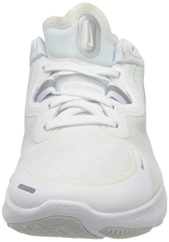 Nike Wmns React Miler, Zapatillas de Running Mujer, Color Blanco Metalizado y Plateado, 38 EU