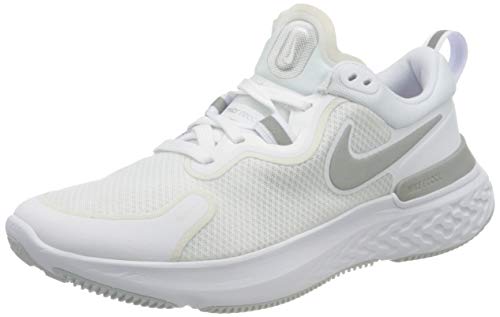Nike Wmns React Miler, Zapatillas de Running Mujer, Color Blanco Metalizado y Plateado, 38 EU