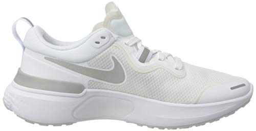 Nike Wmns React Miler, Zapatillas de Running Mujer, Color Blanco Metalizado y Plateado, 38 EU