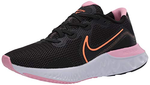 Nike Wmns Renew Run, Zapatillas para Correr para Mujer, Negro/Naranja Pulso/Blanco/Rosa, 38 EU