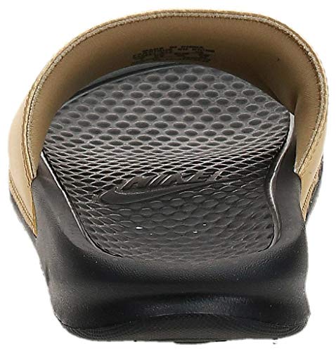 NIKE Women's Benassi Just Do It. Sandal, Mujer, Black/Black/Metallic Gold, 39 EU