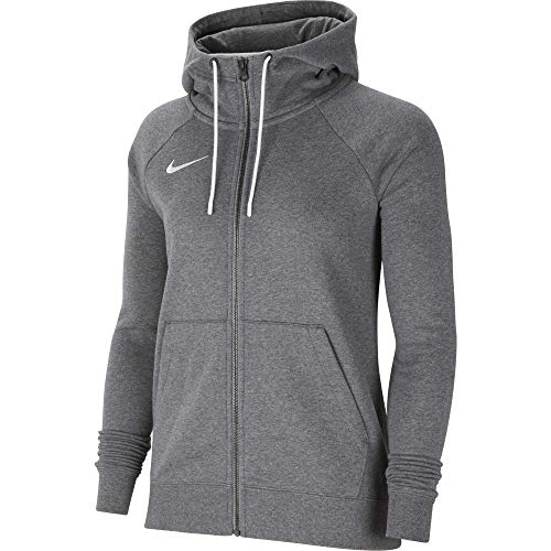 NIKE Women's Team Club 20 Full-Zip Hoodie Chaqueta Deportiva, Gris carbón, Blanco y Blanco, M para Mujer