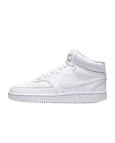 Nike Zapatillas Court Vision Mid, color Blanco, talla 43 EU