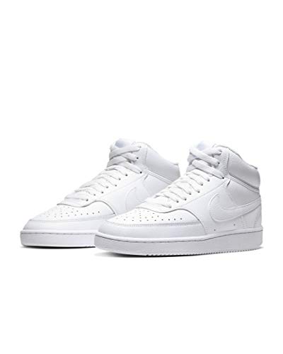 Nike Zapatillas Court Vision Mid, color Blanco, talla 43 EU