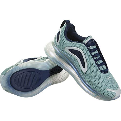 Nike Zapatillas deportivas bajas para mujer, Verde (Plateado metálico/azul marino medianoche.), 38 EU