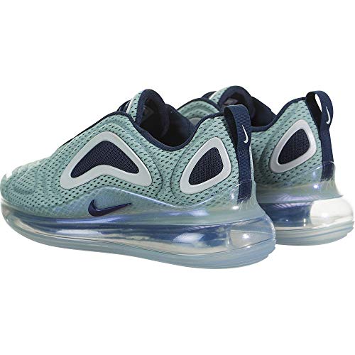 Nike Zapatillas deportivas bajas para mujer, Verde (Plateado metálico/azul marino medianoche.), 38 EU