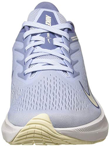 Nike Zoom Winflo 7, Running Shoe Mujer, Ghost/World Indigo-Guava Ice, 36.5 EU