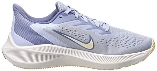 Nike Zoom Winflo 7, Running Shoe Mujer, Ghost/World Indigo-Guava Ice, 36.5 EU