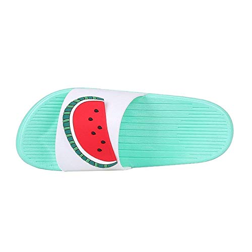 Niña Niño Chanclas Zapatos de Playa y Piscina para Chicas Sandalias Mujer Verano Zapatillas de casa,Verde_sandía,33-34 EU/Etiqueta 34-35