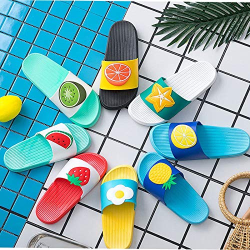 Niña Niño Chanclas Zapatos de Playa y Piscina para Chicas Sandalias Mujer Verano Zapatillas de casa,Verde_sandía,33-34 EU/Etiqueta 34-35
