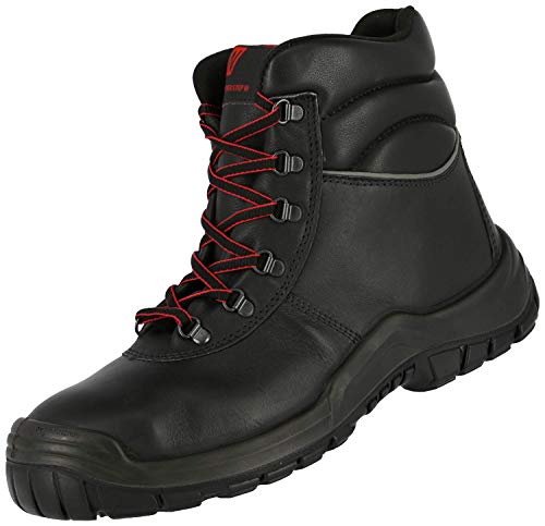 Nitras Pro Step 7213 S3 - Botas de trabajo con puntera de acero para hombre y mujer, color Negro, talla 49 EU