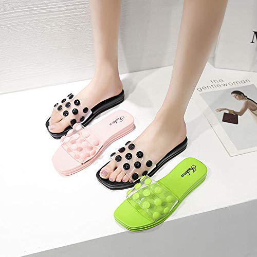 Noctiflorous Zapatillas de Estilo para el hogar,Use Zapatos de Plataforma Antideslizantes, Sandalias Resistentes al Desgaste y Zapatillas Negras_40,Piscina para Hombre Baño Sandalias