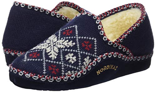 Nordikas Classic, Zapatillas de Estar por casa Mujer, Azul (Marino 010), 39 EU