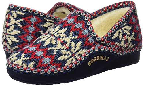 Nordikas Classic, Zapatillas de Estar por casa Mujer, Azul (Marino), 38 EU