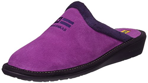 Nordikas Top Line, Zapatillas de Estar por casa con talón Abierto para Mujer, Morado (Orquidea 016), 40 EU
