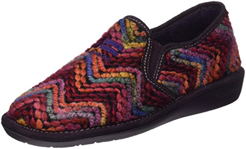 Nordikas Top Line, Zapatillas de Estar por casa para Mujer, Rojo (Rubí), 36 EU
