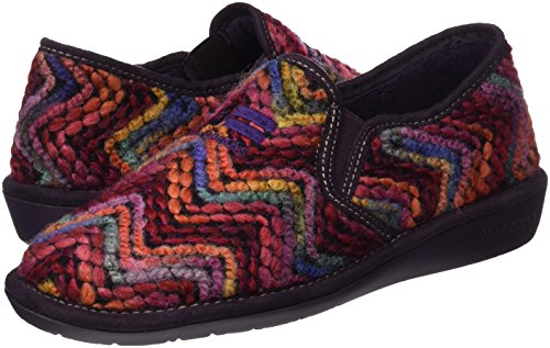 Nordikas Top Line, Zapatillas de Estar por casa para Mujer, Rojo (Rubí), 36 EU