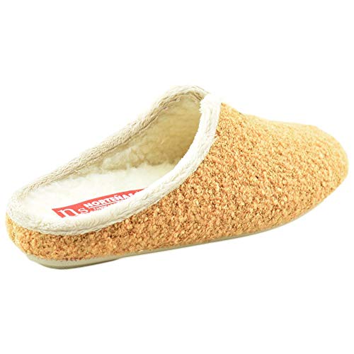 NORTEÑAS - Zapatilla con Forro DE Borreguillo Y Plantilla INCORPORADA. Piso Flexible DE Goma. Sintético Mujer Color: YEMA Talla: 40