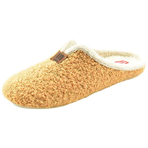 NORTEÑAS - Zapatilla con Forro DE Borreguillo Y Plantilla INCORPORADA. Piso Flexible DE Goma. Sintético Mujer Color: YEMA Talla: 40