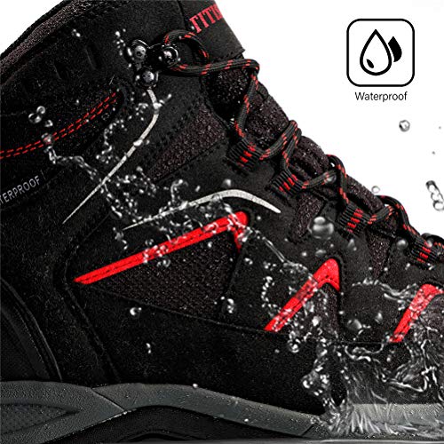 N/P Men's Waterproof Hiking Shoe Light Trekking Boots, color Negro, talla 44 EU