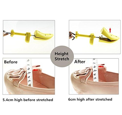 Nuevo invento de bastidor para zapatos (1 unidad)-Amplía la altura (empeine) y la longitud de calzado apretado para mujer, hombres y zapatos de tacón alto amarillo amarillo