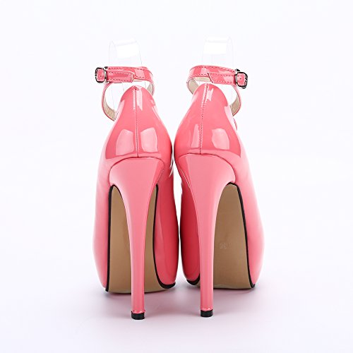 Ochenta - Zapato de tacón alto con plataforma y correa para el tobillo, para mujer, color, talla 42.5 EU