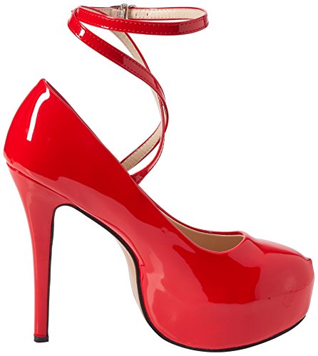 Ochenta - Zapato de tacón alto con plataforma y correa para el tobillo, para mujer, color, talla 42.5 EU