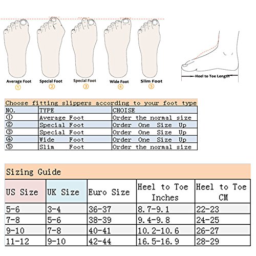 ofoot Zapatillas de casa para Mujer, Zapatos de casa Antideslizantes de algodón Lavable de Espuma viscoelástica