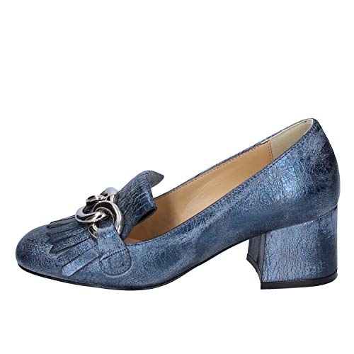 OLGA RUBINI Zapatos de salón Mujer Cuero sintético Azul 35 EU