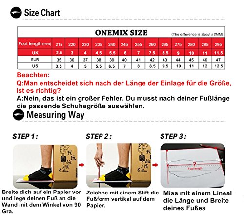 ONEMIX - Zapatillas de running para mujer con acolchado de aire, color Morado, talla 38 EU